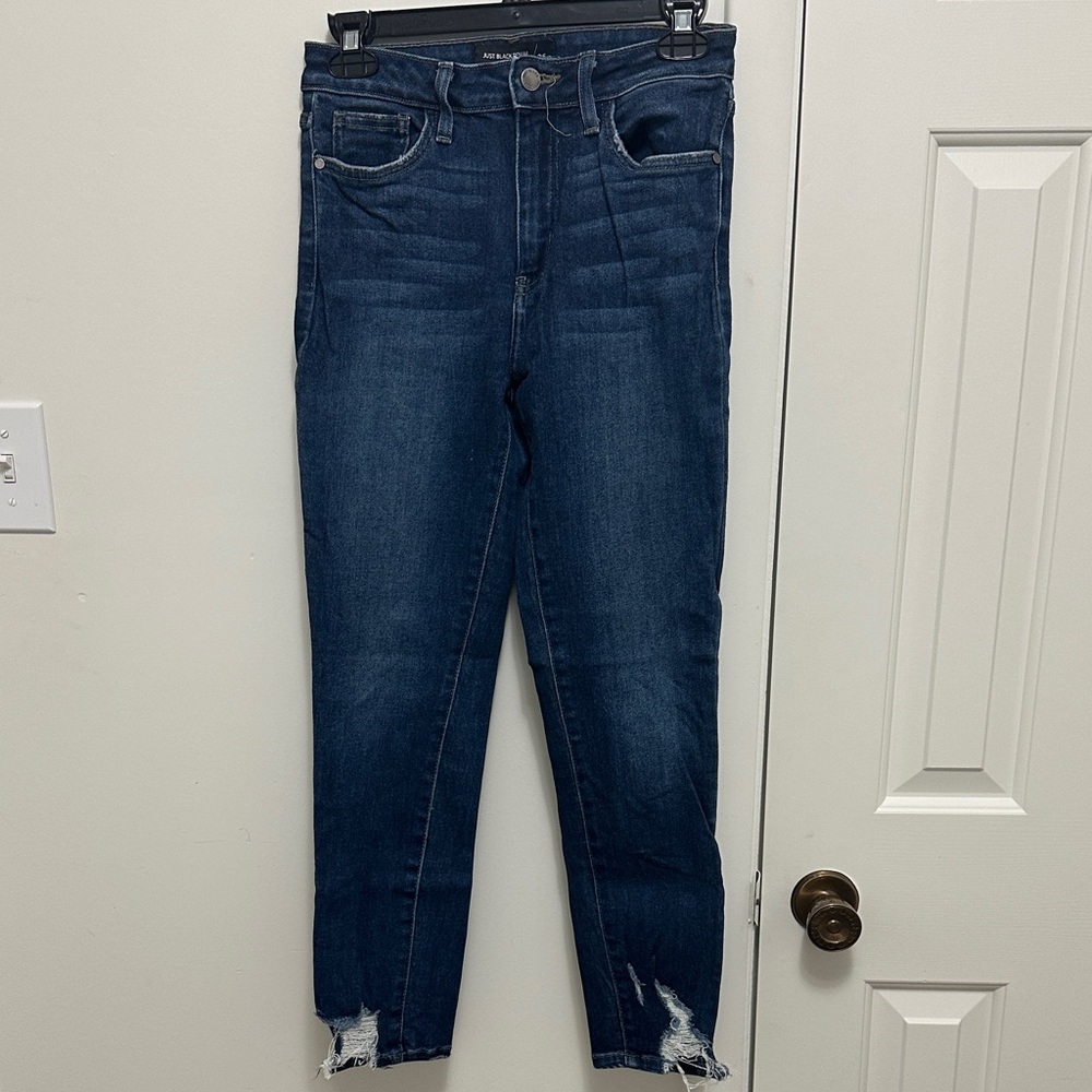 Just Black Dark Blue Ankle Jeans